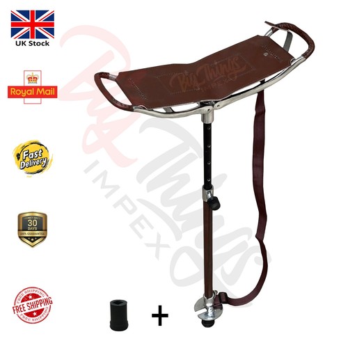 Leather shooting stick with - leather,