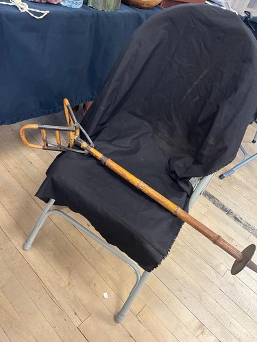 Victorian wood shooting stick - victorian,