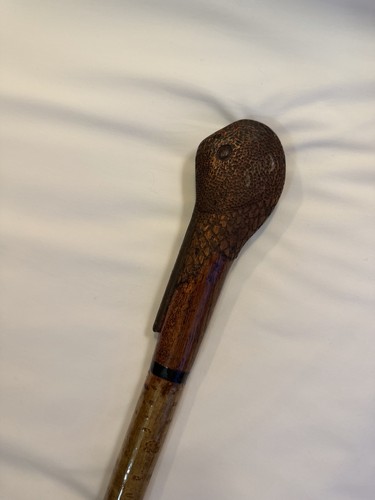 Purdey carved walking stick - carved,