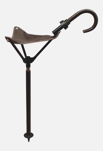 Luxury leather shooting stick - luxury,